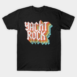 Vintage Fade Yacht Rock Party Boat Drinking print T-Shirt